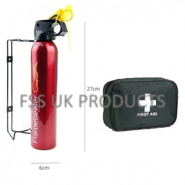 premium fss uk 600g fire extinguisher with 5 year warranty 1st aid kit